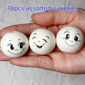 TEMU 18개/12개 30mm 대형 목재 비즈, 큰 눈/닫힌 눈 표현, DIY 행운의 벌레 키체인, 팔찌, 목걸이 참 장식 액세서리 창조 재료, 크리스마스 트리 장식 농가 정원 비즈 세트, 크리스마스에 가장 적합