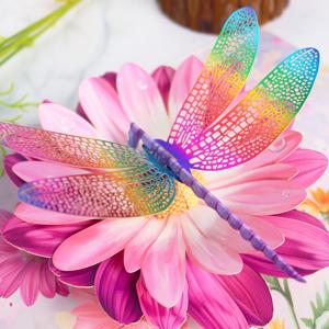 TEMU 1개입 3D 팝업 카드 - 잠자리 디자인, 생동감 넘치는 고급지 카드 (결혼식, 생일, 어버이날 및 모든 행사용) - 메모지 및 봉투 포함, 할로윈, 크리스마스, 새해, 발렌타인데이, 파티 이벤트용 완벽한 선물