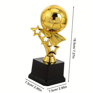 TEMU 1개 플라스틱 골든 트로피컵 전기도금 축구 챔피언 상, 대회 홈 데코