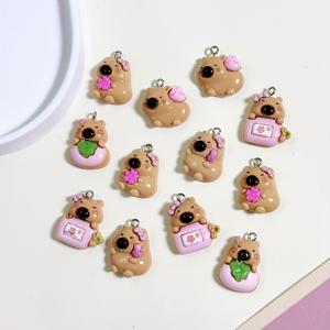 TEMU 12pcs 혼합 색상 카피바라 레진 귀걸이 - DIY 보석 만들기, 손수작업 목걸이 및 귀걸이 액세서리, 창의적인 선물 아이디어, 귀여운 귀걸이