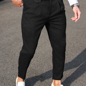 TEMU 남성 캐주얼 패션 다용도 정장 플리츠 롱 팬츠