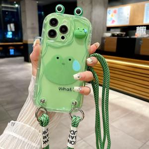 TEMU 휴대폰 케이스 - 휴대폰 케이스 - 투명 3D 눈 인형 땀나는 초록색 개구리 케이스 갤럭시 삼성 S25 ULTRA 휴대폰 케이스 S24 FE A56/A16-5G 삼성 A15/A05S 세트 S24 크로스바디 스트랩 S24ULTRA 프레쉬 A36/A35-5G 크림 텍스처 A54/A55-5G 우븐 스트랩에 적합
