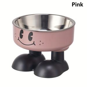 TEMU 고양이와 강아지를 위한 높이 조절 가능한 스테인리스 스틸 애완동물 그릇, 넘어짐 방지, 미끄럼 방지, 높은 식기 및 물 그릇
