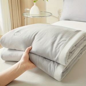 TEMU 더운 잠자는 사람을 위한 1개 냉각 담요, 여름용 가벼운 에어쿨링 이불, 성인을 시원하게 유지하는 열 흡수 냉각 커버, 부드럽고 통기성 좋은 솔리드 컬러