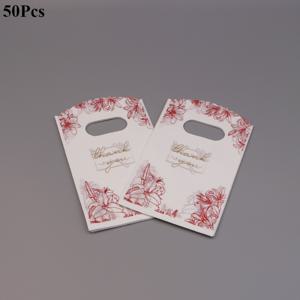 TEMU 50개입 패턴 패키지 가방 (주얼리 제작용), 선물 파티 및 장식 포장에 적합, 레드 패턴 토트백 포함