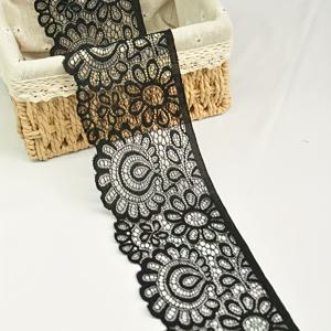 TEMU 2야드/1개 부드러운 탄성 레이스 트림 의류, 칼라 및 손목 확장, 속옷, 조끼, 웨딩 드레스, 스커트, 신발 재질, 가정용 직물, 헤어 액세서리, 장식, 장갑, 커튼, 장난감 포장 및 공예 등에 적합합니다.