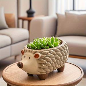 TEMU 배수 구멍이 있는 세라믹 화분, 북유럽 스타일 통기성 세라믹 모양 화분, 녹슬지 않는 뿌리 세라믹 장식 화분, 다육 식물 전용으로 특별히 디자인됨. 정원 가꾸기 선물 홈 데코