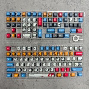 TEMU 130키 PBT 키캡 카툰 스타일 체리 높이 5면 서블리메이션 6.25U 스페이스바 포함 레이아웃용 61 68 75 87 98 100 104 108 오리지널 높이 내구성 폴리에틸렌 테레프탈레이트 소재