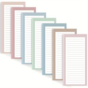 TEMU 냉장고용 자석 메모장 7개 세트, 30페이지/책, 디자인 자석 냉장고 목록 패드, 냉장고용 디자인 자석 목록 패드, 할 일 메모, 목록