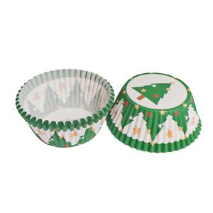 TEMU 크리스마스 케이크 컵케이크 라이너, 크리스마스 트리 케이크 컵, 내부 라이너가 있는 컵케이크 라이너, 방수 케이크 컵 라이너