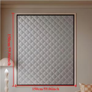 TEMU 겨울용 단열 창문 커튼 - 방풍 및 방한 폴리에스터 룸 디바이더, 빛 차단, 소음 감소, 햇빛 차단 기능, 집/사무실/침실용, 주름 방지, 사전 포장 사이즈