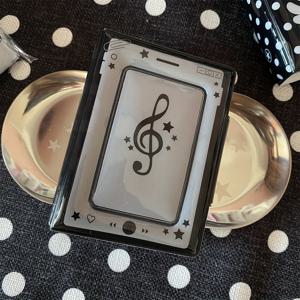 TEMU 3인치 포토 카드 컬렉션북 (일본 스타일 앨범, 흑백 물방울 무늬 날개 및 PP 슬리브 내 음악 표기 포함)