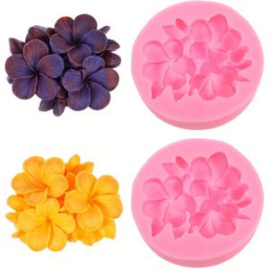 TEMU 3D 꽃이 특징인 실리콘 몰드 2개 세트. 양초, 비누, 레진 아이템, 석고 캐스트 제작에 적합하며 공예 및 장식에 완벽합니다.