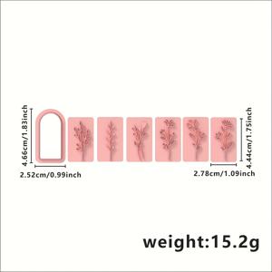 TEMU 7피스 스프링 리프 플라워 폴리머 클레이 커터 키트, DIY 폴리머 클레이 프린팅 도구 세트, 수제 액세서리 제작 및 창의적인 프로젝트에 완벽한 핸드메이드 디자인용