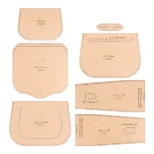 TEMU 1세트 여성용 숄더백, 패션 스토리지 지갑 - 크래프트 페이퍼 템플릿, DIY 가죽 공예 키트 (재봉 구멍 포함) - 특별한 선물 - 미완성 제품