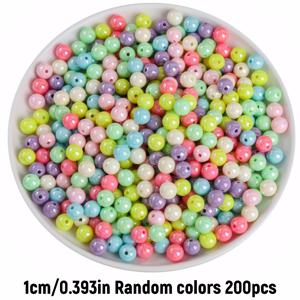 TEMU 400개/200개 8mm/10mm 마카롱 컬러 라운드 아크릴 비즈, 주얼리 만들기용 패션 장식 공예 비즈, DIY 수제 비딩 액세서리, 발렌타인데이 선물 제작, 주얼리 공예 재료, 장식 비즈, 생동감 있는 비즈 색상, 매끄러운 비즈 질감, 수제 비즈, 공예 애호가