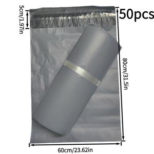 TEMU 50개입 자동밀봉 택배봉투 - 다크 그레이 배송용 패키지, 전자상거래 배송, 문서, 선물 및 소형 소포 포장용 내구성 봉투 (50개입)
