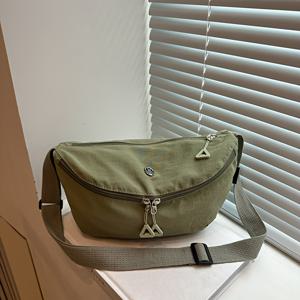 TEMU 듀얼 지퍼 수납 공간 크로스바디 백 - 대용량 컨버터블 백팩/핸드백, 조절 가능한 스트랩, 여성 & 남성용 경량 일상 가방, 여행, 출근, 학교용 - 블랙, 화이트, 그린, 퍼플, 카키 컬러 (노원 패브릭), 내구성 있는 디자인, 멀티펑션 토트백, 도시 커뮤터 필수 아이템|백팩|여행용크로스백