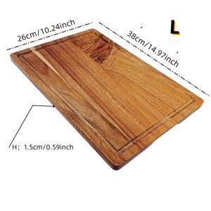 TEMU 나무 도마 - 주스 홈 포함, 고기, 치즈, 야채, 과일용 내구성 강한 도마 - 우아한 주방 & 다이닝 보드, 셰프 선물로 이상적