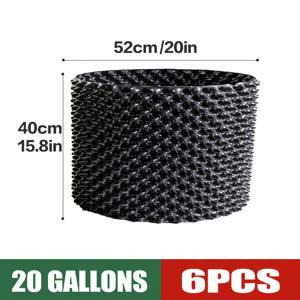 TEMU 뿌리 조절 기능의 야외용 플라스틱 식물 뿌리 보호대 - 나무, 묘목, 채소에 적합한 통기성 있는 화분 - 원예 및 조경용 배수구가 있는 고강도 원형 뿌리 차단 용기