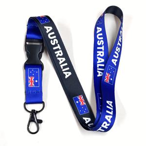 TEMU 1개 오스트레일리아 국기 랜야드 - 양면 프린트, 내구성 있는 블랙 & 블루 디자인, 휴대폰/열쇠/ID 카드용 조절 가능한 스트랩 - 여행, 이벤트, 일상 사용, 세련된 액세서리, 고품질 인쇄, 키체인 액세서리, 국제 학생, 로고 랜야드 (다크 블루 & 오스트레일리아 플래그)