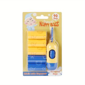 TEMU 휴대용 기저귀 쓰레기 봉투/기저귀 교체 파우치/유모차 걸이용 캡슐 리필 쓰레기 봉투, 자가 향기 효과로 냄새 제거 - 유모차 및 야외 여행에 적합. 크리스마스 선물 / 추수감사절 선물 / 할로윈 선물 / 신생아 출산 선물 / 생일