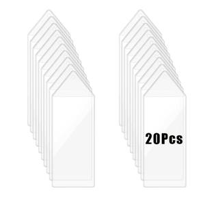 TEMU 20/40 플라스틱 북마크 슬리브, 2x6인치 이하 책용 투명 사진 클립; 비닐 마감 빈 액자 커버. 웨딩 파보어 사진, 졸업 선물, 오피스 파티 기념품으로 이상적