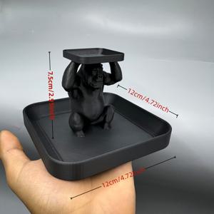 TEMU 독특한 고릴라 트레이 장식, 특별한 디자인, 화장품, 열쇠, 보석, 홈 & 데스크탑 장식에 완벽, 전기 필요 없음, 이상적인 홈 데코, 내구성 있는 데스크탑 정리함, 보석 타워