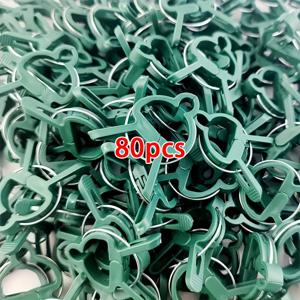 TEMU 80개 1.77인치 녹색 가드닝 클립, 토마토 꽃 고정 클립, 플라스틱 가드닝 클립, 제비꼬리 클립, 묘목 지지 클립, 방수 식물 브래킷, 덩굴식물, 등반식물, 토마토, 오이에 적합