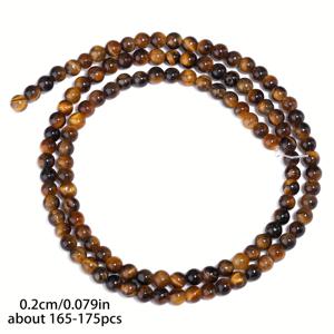 TEMU 천연 스톤 옐로우 타이거 아이 소형 구슬, 2mm 3mm 매끄러운 라운드 루즈 비즈 DIY 참 웨이스트체인 액세서리, 핸드메이드 DIY 우아한 작은 팔찌 목걸이 주얼리 만들기
