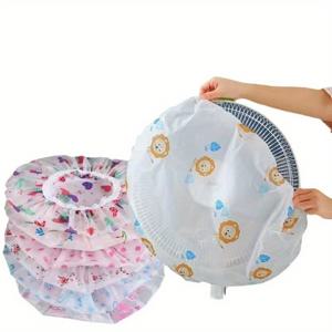 TEMU 6개 팬용 먼지 덮개, 바닥형 및 벽걸이형 팬 모두에 적합, 범용 먼지 보호, 진공 청소기, 바닥 스크러버, 전자레인지 및 기타 가전 제품과 호환, 색상은 다를 수 있습니다.|벽걸이선풍기