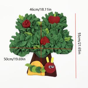TEMU 새로운 펫 나무 모양 스니핑 패드, 숨겨진 음식 훈련 고양이 급식 패드, 상호작용 및 교육적인 치아발육 및 청소 강아지 급식 패드, 미끄럼 방지 바닥 펫 제품|배변패드
