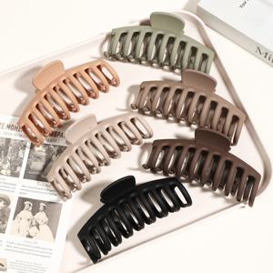 TEMU 두꺼운/얇은 머리카락에 적합한 직사각형 헤어 클로 클립 6개 - 미끄럼 방지 강력한 고정력 킬 죠 그립 클립, 포니테일, 번, 업스타일용 핀 없는 헤어핀, 가는 머리카락용 볼륨 업 클립 (여성용)