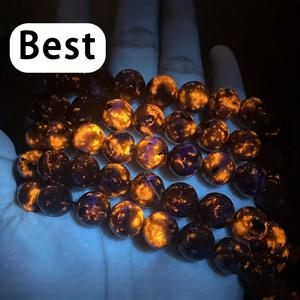 TEMU AAAAA 등급 천연 발틱 호박 비즈 - 진품 화석 수지와 불꽃 포함 & 빛나는 골든/딥 퍼플 컬러 - 4-10mm 연마된 비즈, 수제 주얼리 만들기, 팔찌 & 목걸이용 - 희귀 호박 보석