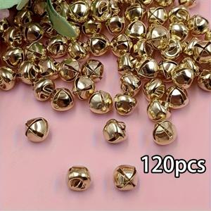 TEMU 120개/150개 소형 금속 벨 – 내구성 있는 DIY 장식 액세서리, 축제 분위기를 더하는 소리, 크리스마스, 결혼식, 발렌타인데이, 휴일 공예에 완벽, 정교하게 디자인된 메탈릭 펜던트, 홈 데코, 파티 용품, 계절 축제용