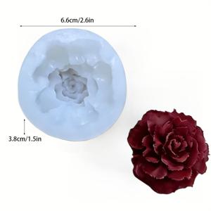 TEMU 고품질 재사용 가능한 3D 카네이션 실리콘 몰드 - 레이어드 꽃잎 디자인, 주얼리 제작, 캔들 만들기, 레진 공예, 핸드메이드 비누, 홈 데코레이션에 적합 - 눌러붙지 않음, 탈형 쉬움, 내구성 강한 실리콘 - 완벽한 어버이날 선물 프로젝트, 핸드메이드 애호가, DIY 애호가용