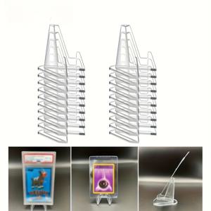 TEMU 20개 미니 투명 아크릴 스탠드 - 코인, 야구 카드, 콜렉터블 전시에 완벽 - 모던 디자인, 홈 데코에 이상적 - 컴팩트 사이즈