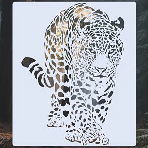 TEMU 35.56*30.48cm/14*12인치의 대형 호랑이 스텐실. 재사용 가능한 페인팅 템플릿으로, , 트레이싱, 스프레이 페인팅, 타투, 캔버스, 종이, 바닥, 책, 프레임, 벽, 가구에 적합합니다.