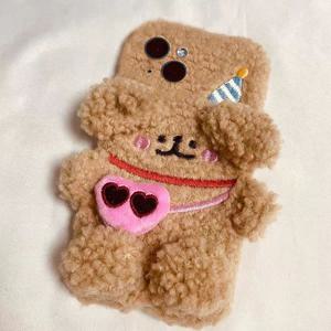 TEMU 휴대폰 케이스 - 안경 곰돌이 휴대폰 케이스는 S5, S6E, S7, S8, S9 Plus, S10 Ultra, S21E, S22/24/25 등 다양한 삼성 갤럭시 모델에 적합한 이상적인 보호 커버입니다. 입체적인 푹신한 디자인을 특징으로 합니다.