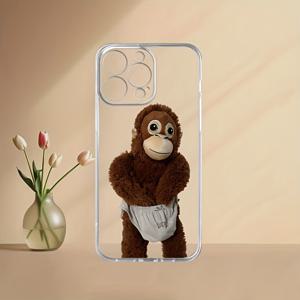 TEMU 원숭이 아기 디자인의 부드러운 여름 테마 휴대폰 케이스로 장치 보호하세요. 이 투명 커버는 아이폰 17 시리즈 및 이전 버전을 포함한 다양한 아이폰 모델을 위한 360도 보호를 제공합니다. 선물입니다.