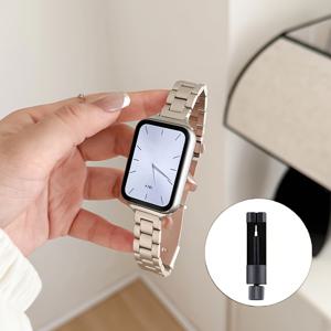 TEMU Apple Watch Series 10/9/8/7/6/5/4/3/2/1 SE Ultra 호환 클래식 3중 메탈 스테인리스 스틸 시계 스트랩 - 38/40/41/42/44/45/46/49mm 스마트워치 호환, 애플워치 스트랩, 워치 스트랩, 스트랩, 갤럭시워치 스트랩, 워치스트랩, 스마트워치시계줄