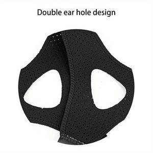 TEMU 1개 1개 1개 1개 1개 얼굴 스트랩 턱라인 감소, 얼굴 윤곽에 적합 - 통기성 벌집 패브릭, 탄력 있는 V-라인 마스크 턱 감소용, 무향 얼굴 트레이닝 도구