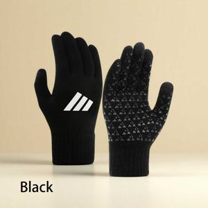 TEMU 1개 온도 1 프린트 겨울 보온 장갑 겨울 선물 따뜻한 스키 크리스마스 선물 터치 스크린 디자인 성인용 두꺼운 휴일 선물 패션 포근한 니트 장갑 겨울 장갑 야외 스포츠 러닝 방한 보온 하이킹 운전