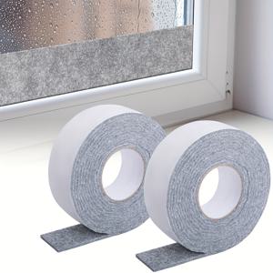 TEMU 창문 이음매 흡습 스트립 2롤 - 자가 점착 재사용 가능 흡습 테이프 - 펠트 흡습 실링 스트립, 습기 흡수 및 건조 유지