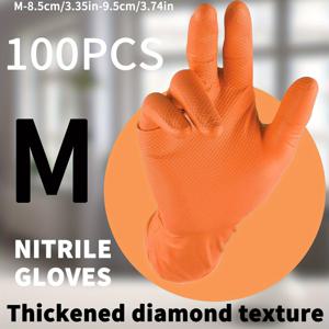 TEMU 100개입 헤비듀티 두꺼운 무연 PVC 무연 일회용 나이트릴 장갑, 민감한 손가락 기능성, 주방, 욕실, 애완동물 목욕용, 무연 PVC 무연 장갑 (경제적)