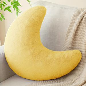 TEMU 부드러운 인조 토끼 달 베개 - 플러시, 세탁 가능한 폴리에스터 장식용 던지기, 만화 디자인, 캠핑, 피크닉 및 홈 데코에 이상적, 캠핑 베개 | 장난기 넘치는 디자인 | 폴리에스터 섬유 (6가지 색상 제공)