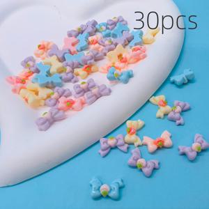TEMU 미니 리본 모양 장식 레진 30개, 장식 비즈, 비즈 & 비즈 모음, 액세서리, 프레임 장식, 휴대폰 케이스 장식, 네일 아트 액세서리, 여성들을 위한 훌륭한 선물.