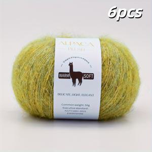 TEMU 70% 알파카, 20% 폴리에스터, 10% 울 원사 6스케인 | 부드럽고 편안한 촉감, 브러시드 기술, 코바늘 뜨개질 또는 손뜨개에 적합, 스카프, 스웨터, 양말, 장갑, 코바늘 장난감에 이상적, 멀티컬러, 총 무게 300g/0.66 lbs|뜨개실