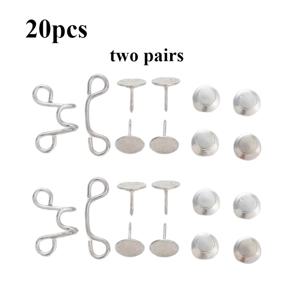 TEMU 20개 조절 가능 여성용 벨트 조임 장치 세트. 빠른 해제 기능이 있는 투명 조절 장치 2쌍 조합으로 구성되어 있으며, 간편한 메탈 버클 바늘로 청바지 허리 사이즈 조절에 이상적입니다.