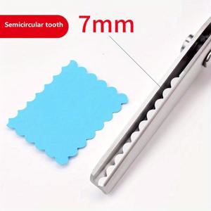 TEMU 편안한 스테인리스 스틸 가위, 물결 모양 날개 디자인, 곡선형, 레이스 장식, 공예, 종이 절단, 장식 다듬기에 적합